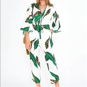 ‼️SOLD‼️ FARM Rio Amazonia Drape Jumpsuit Small